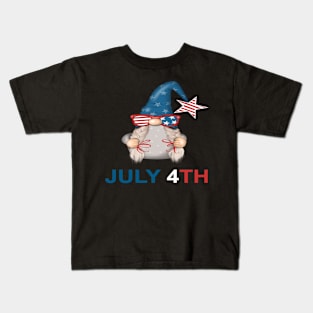 July 4Th Gnome Usa Kids T-Shirt